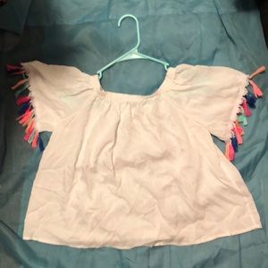 White off the shoulder blouse